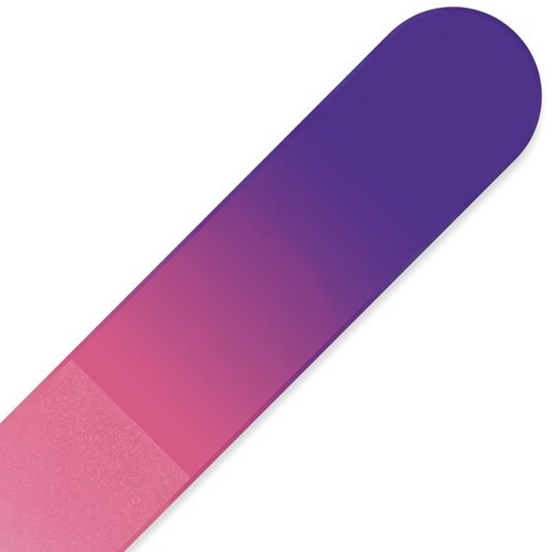 Nail File - Mont Bleu Rainbow Crystal Nail File in Black Pouch - Professional Size - Best Glass Nail Files for Natural Nails - Washable Double Sided File - Etched Files