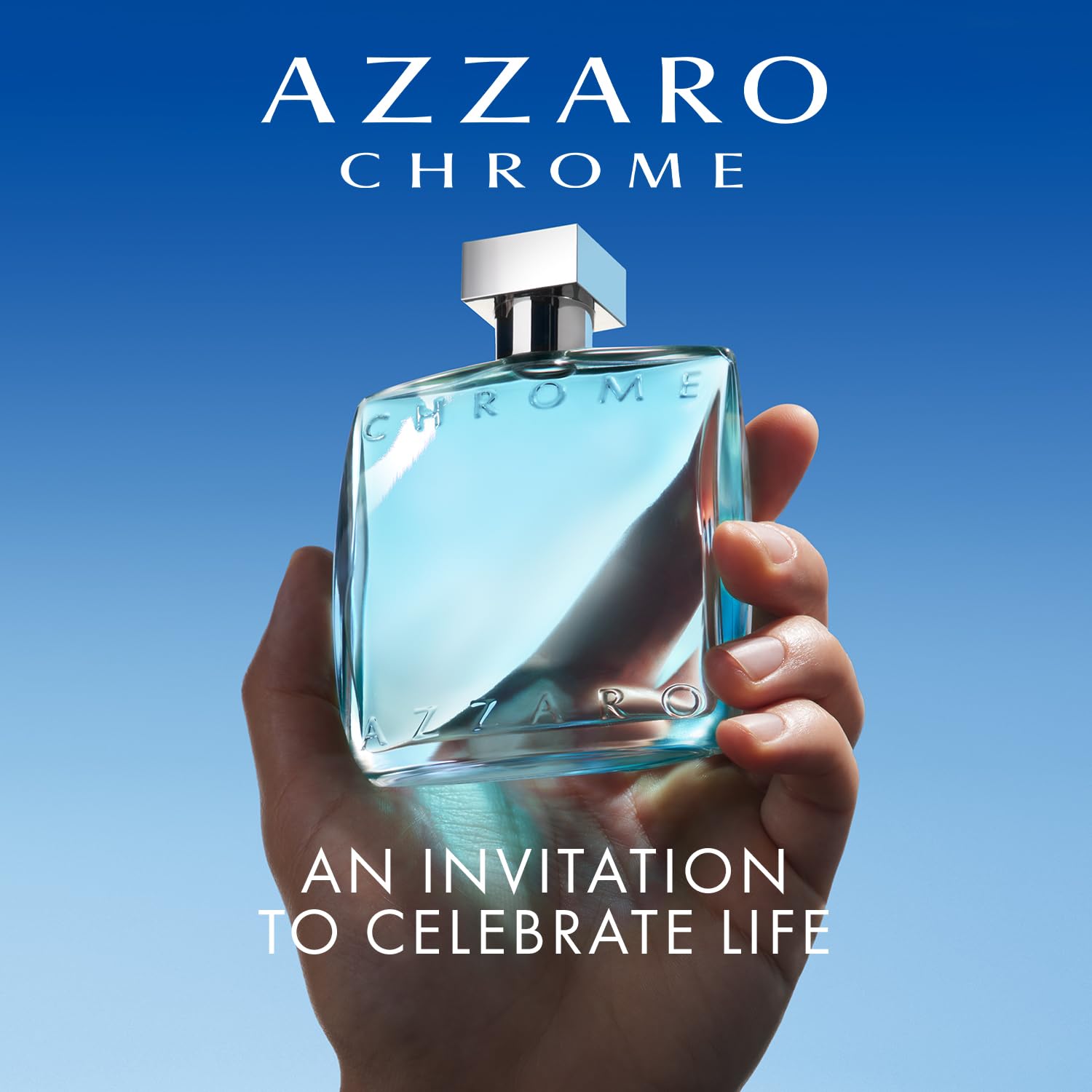 Azzaro Chrome Eau de Toilette - Fresh Aquatic Mens Cologne - Citrus, Woody, Musky Fragrance -Fresh Everyday Wear - Classic Summer Beach Scent - Luxury Perfumes for Men - Value Size, 6.7 Fl. Oz
