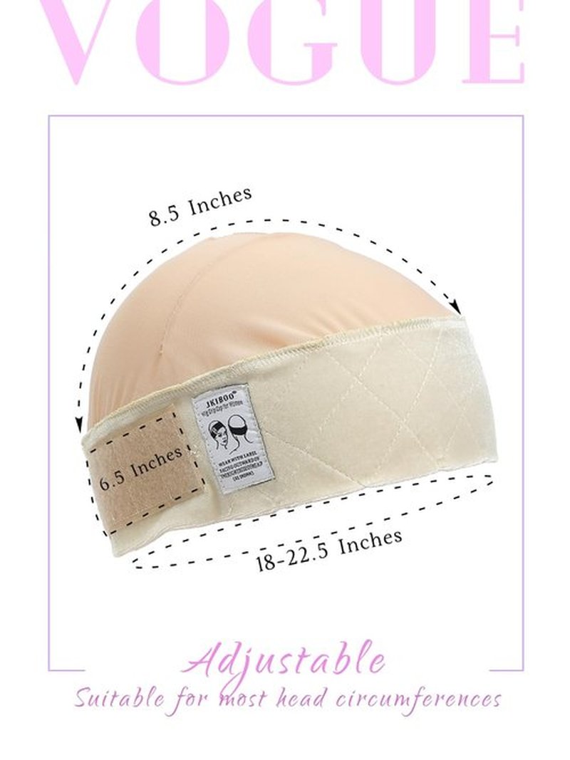 JKIBOO Wide Wig Grip Cap for Women Non Slip,Wig Caps with Velvet Wig Grip Band for Glueless Wigs