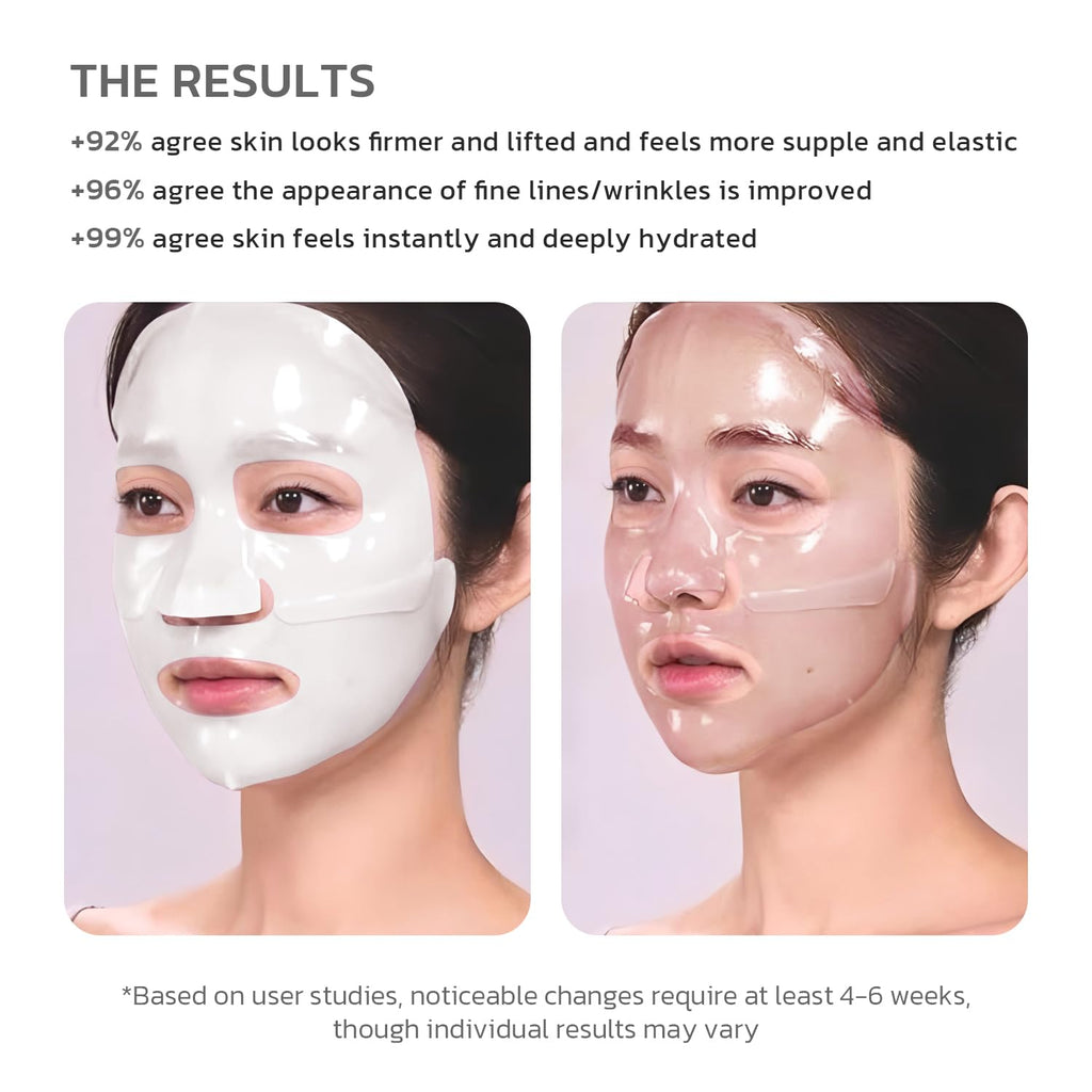 GNJOY Collagen Face Mask Deep Anti Wrinkle Lifting Hydrating Overnight Masks 38g x 4ea, Tightening, Moisturizing, Pore Minimizing, Skin Care Mask