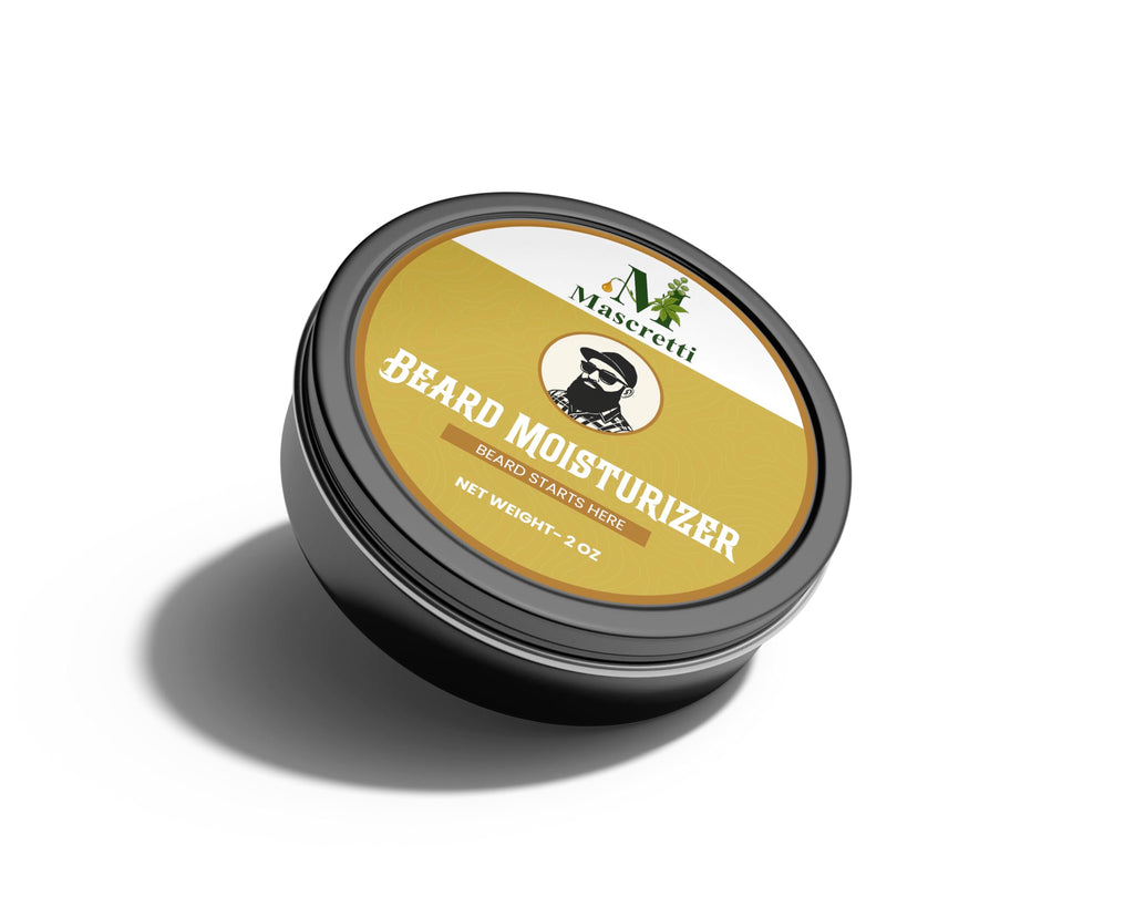 Mascretti Beard Moisturizer for Men & Conditioning Beard - Made with Organic Ingredients - Hydrates & Thickens Facial Hair Growth- 2 Oz