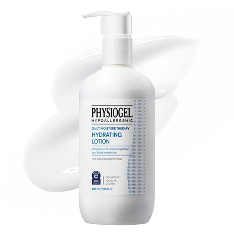 Physiogel DMT Face & Body Lotion – 72-Hr Hydration for Dry & Sensitive Skin, Skin Barrier Repair with Ceramide, Fragrance-Free, Non-Comedogenic, Dermatologist-Tested, Korean Skincare (13.5 fl oz)