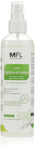 Made For Locs Vegan Rose Water Refresher Spray | Locs Moisturizer | Locs Deodorizer | Amazing Scents (Peppermint, 8 oz)