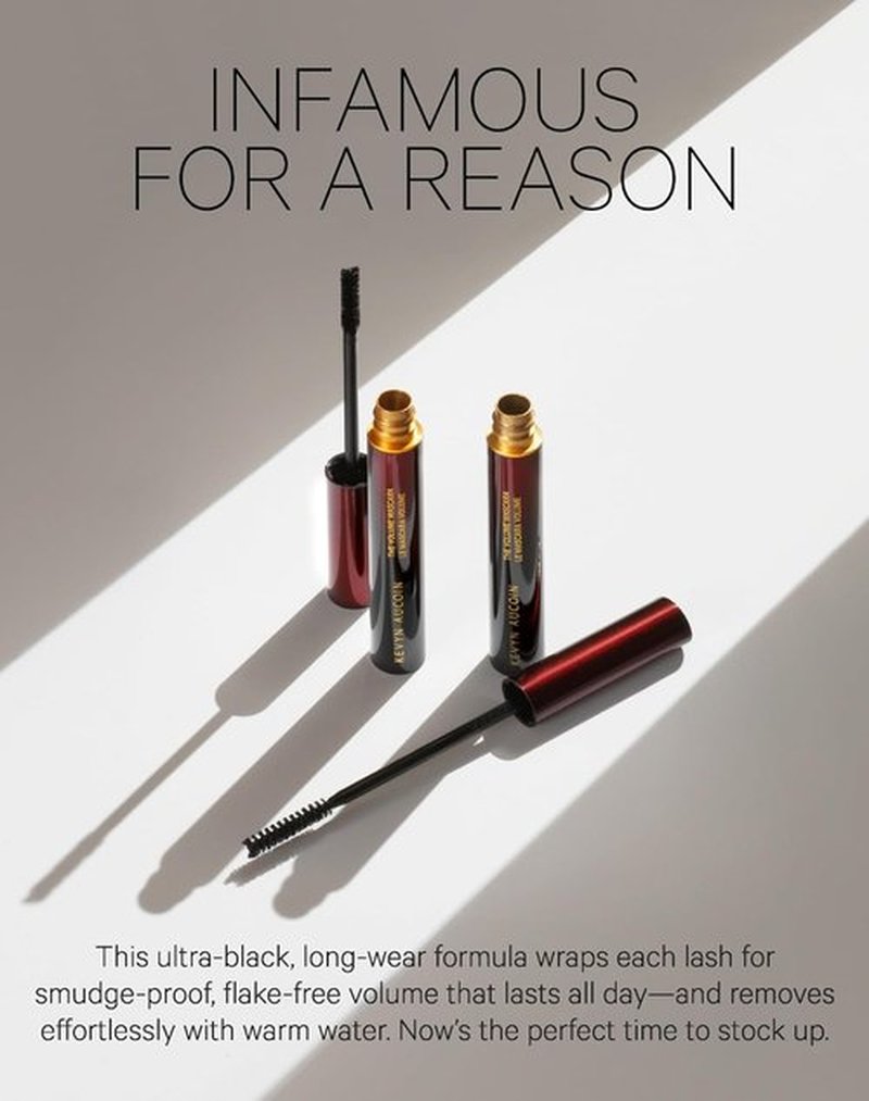 Kevyn Aucoin Volume Mascara - Precision Detail Brush for Clump-Free, Long-Wearing Lashes in Black