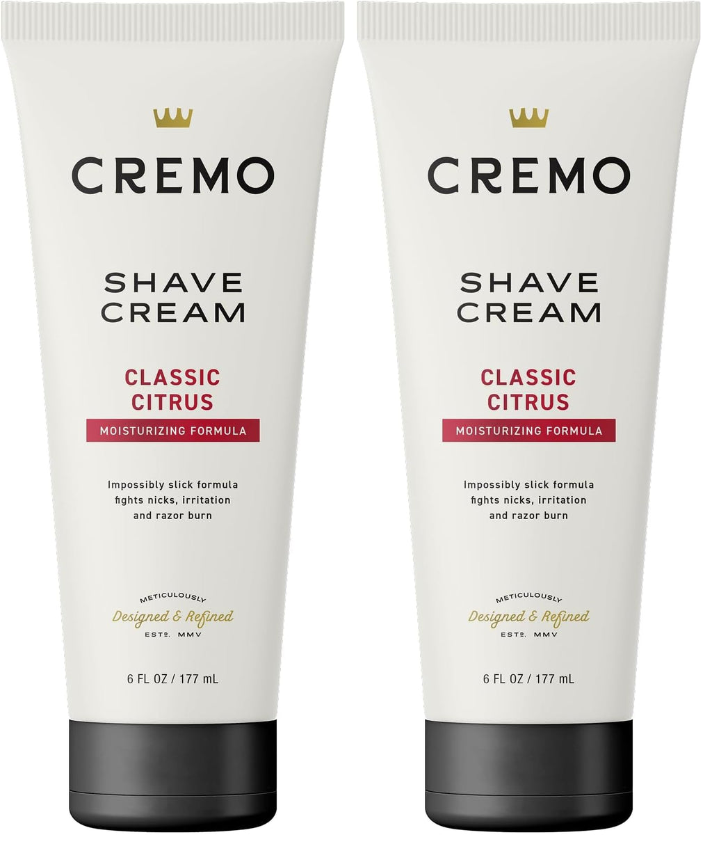 Cremo Shave Cream, Barber Grade | Original | Fights Razor Burn | 6 Fl Oz | Pack of 2