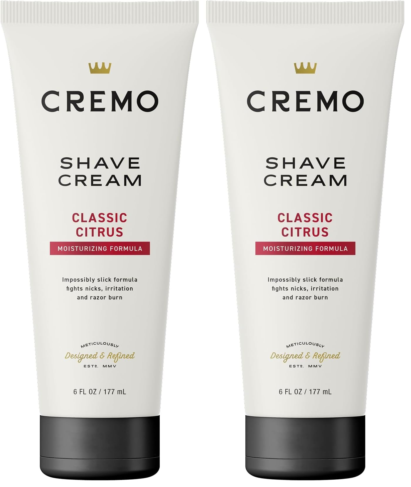 Cremo Shave Cream, Barber Grade | Original | Fights Razor Burn | 6 Fl Oz | Pack of 2