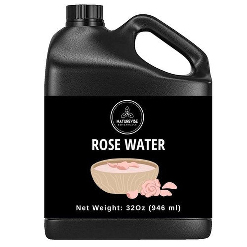 Naturevibe Botanicals Pure Rose Water Toner - 32 oz Hydrating Facial Mist & Hair Spray | 100% Natural, Alcohol-Free