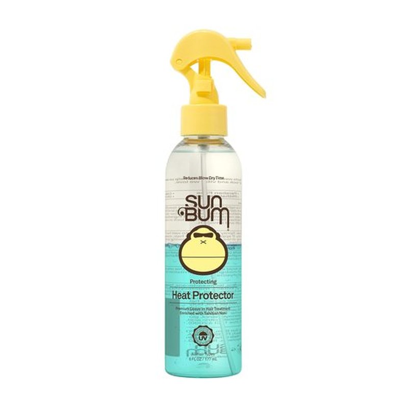 Sun Bum Heat Protector Spray | Leave-In Treatment for Frizz Control & UV Protection - 6 oz