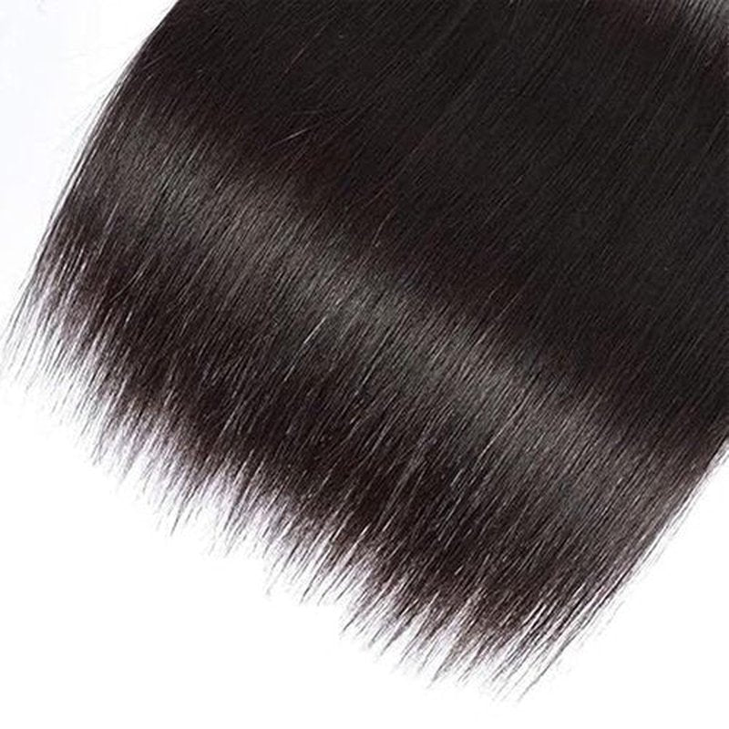 Straight Human Hair Bundles 1 Bundle 30 Inch Natural Black Bundles Human Hair Extension Single Bundle Color 1B# Double Weft 100g Unprocessed Brazilian Virgin Hair