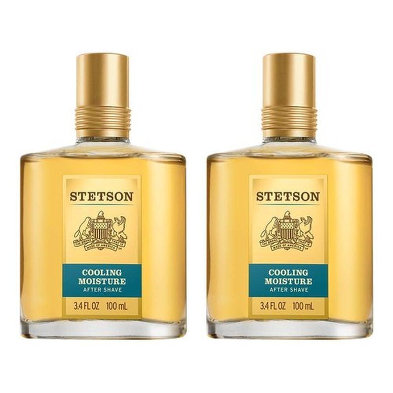 Stetson Aftershave - Cool Moisture Formula | 3.4 Fl Oz, Pack of 2 for Refreshing Comfort
