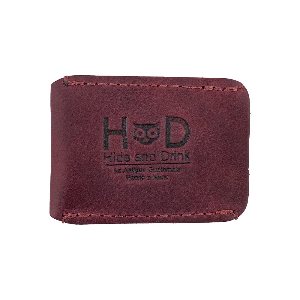 Hide & Drink, Leather Double Edge Safety Razor Head Protective Sheath, Shaving Travel Cover Handmade (Sangria)