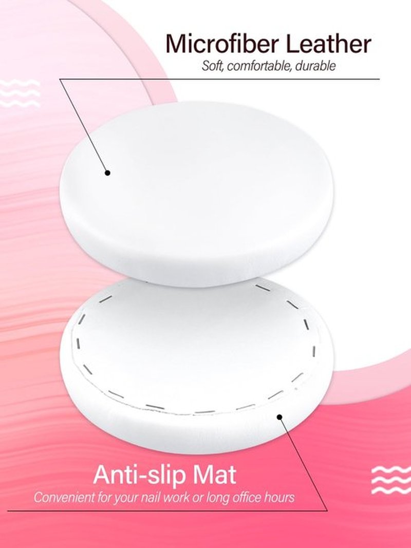 2PCS Elbow Rest Pads for Desk, TOROKOM Ergonomic Arm Rest Pads with Non-Slip Base, Elbow Rest for Nail Tech, Arm & Wrist Rest Cushioning Pads for Office Computer Relax Supplies (White)