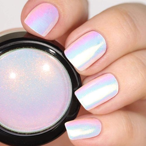 Pretty Diva Aurora Chrome Nail Powder - Mermaid Unicorn Chrome Nails Powder Aurora Iridescent Chrome Powder for Nails Mica Powder Manicure Pigment