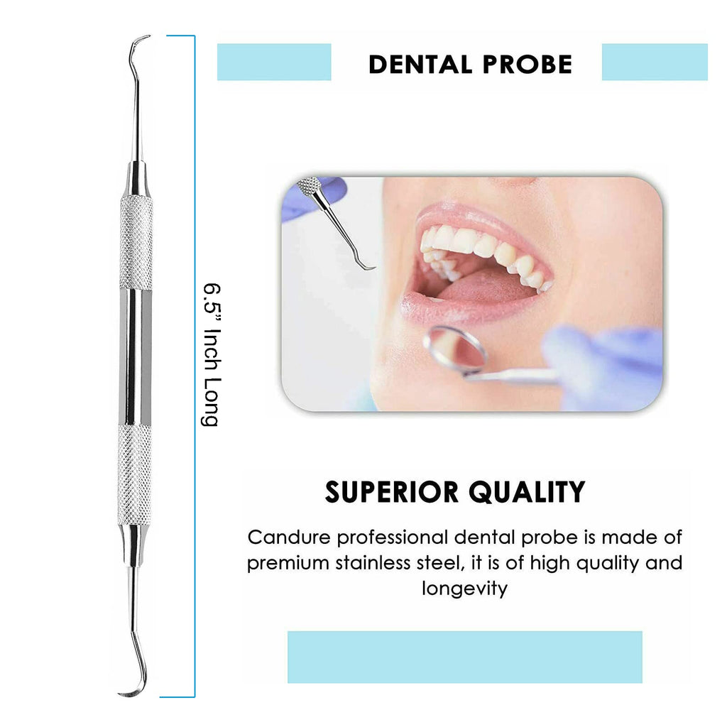 Professional Dental Tools - Dental Pick, Dental Scaler for Tartar Plaque Remover Tooth Cleaner Teeth Scraper Dentist Hygienist Kit Sickle Scaler Teeth Cleaning Set Stainless Steel 1 Pc By Krisp Beauty