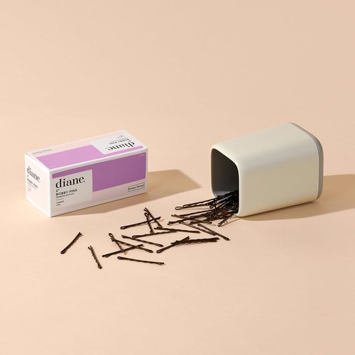 Diane Bobby Pins - 2" Black Hair Pins | 1 Lb. Pack (Approx. 600 Pins) for All-Day Hold