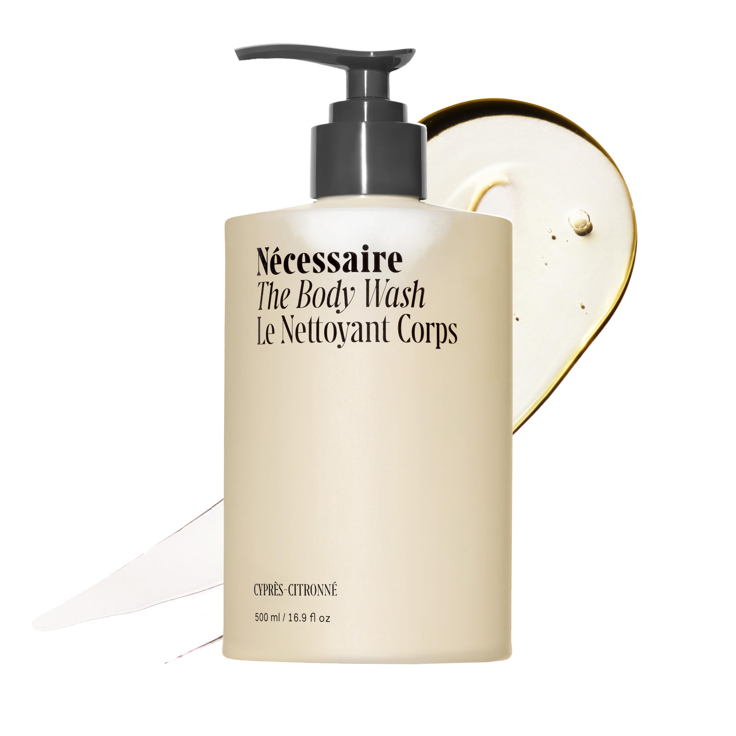 Nécessaire The Body Wash Cyprès-Citronné - Multi-Oil Shower Gel Body Wash for Women + Men. Non-Comedogenic + Hypoallergenic for Sensitive Skin with Niacinamide. 500ml/16.9 fl oz