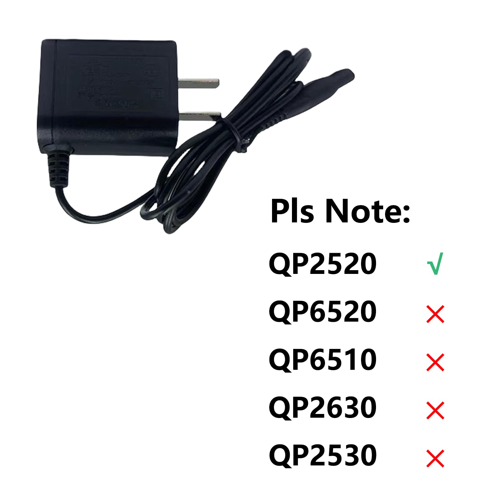 Senenatur A00390 Charger Charging Cable for Philips One Blade QP2520, 4.3V A00390 Adapter with Charging Base Station Attachment for QP2520