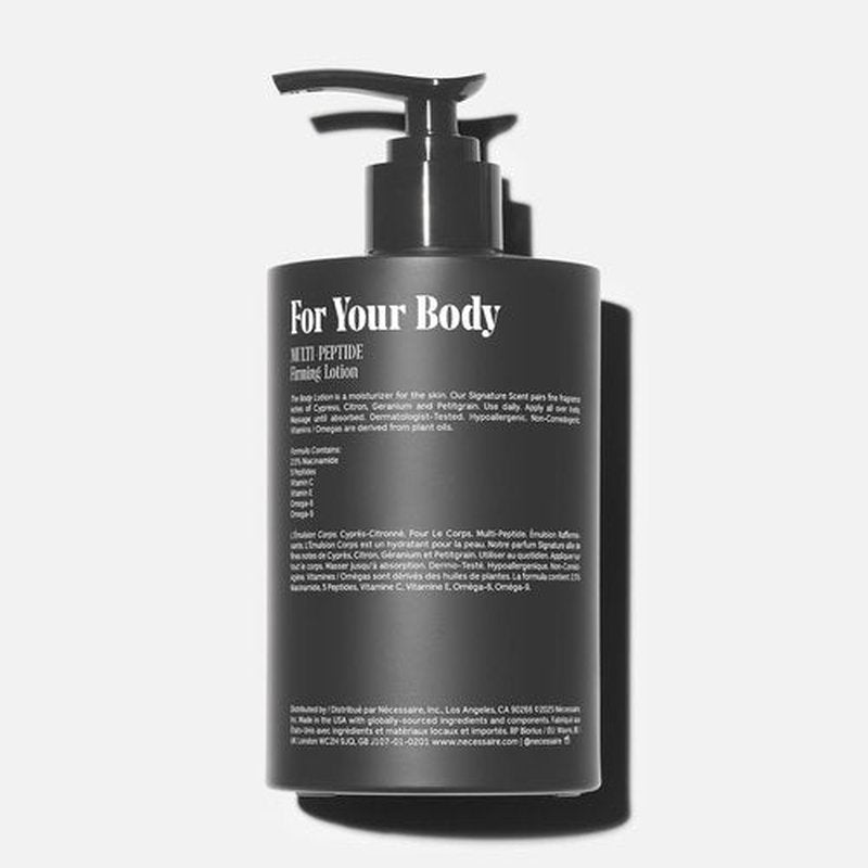 Nécessaire The Body Lotion - Multi-Peptide Firming Moisturizer for All Skin Types | 15.2oz, Vegan & Hypoallergenic