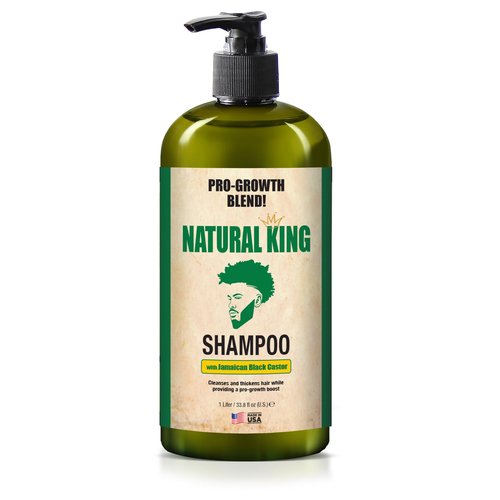 SFC Natural King Jamaican Black Castor Oil Shampoo for Men 33.8 oz. - Men's Cleansing Shampoo that Thickens Hair, Strengthens Hair and Boosts Growth