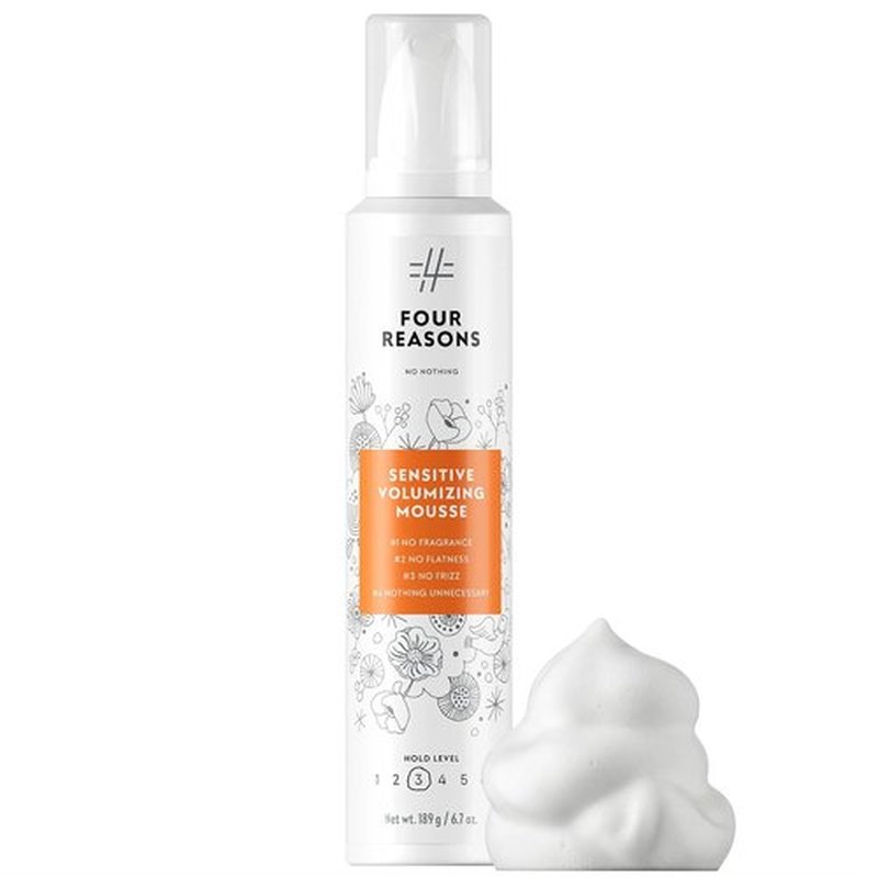 No Nothing Strong Mousse - Fragrance-Free Volumizing Mousse for Fine Curly Hair | Strong Hold & Lightweight, 6.8 oz