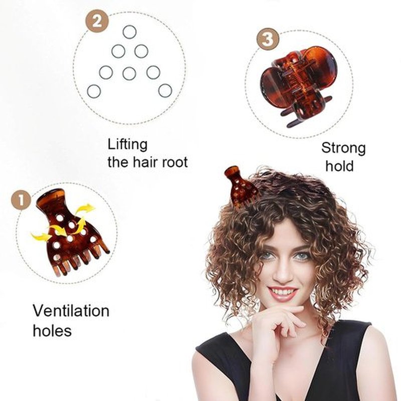 8 Hair Volume Clip for Thick Hair, Root Clips for Curly Hair Volume, Claw Clips for Women Root Lifting for Bounce Curl