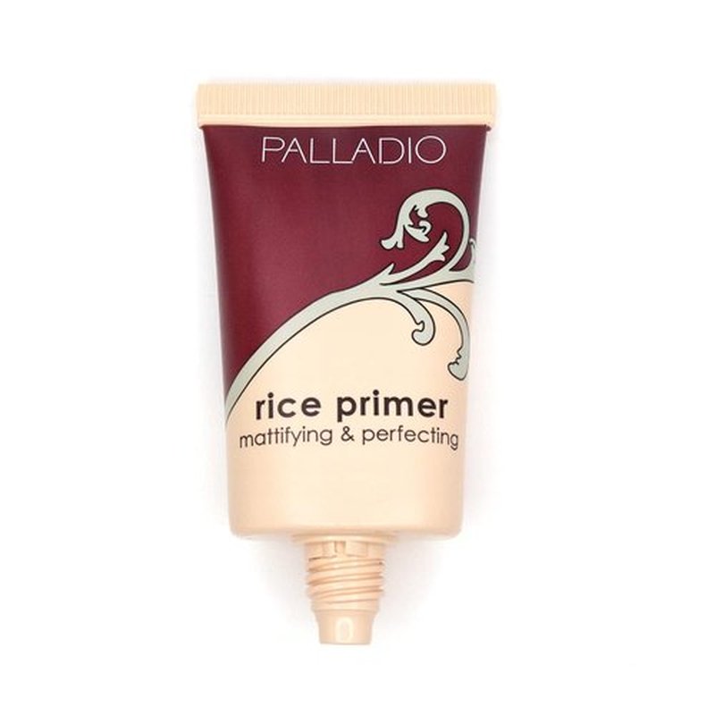 Palladio Rice Primer, Formulated with Natural Rice, Controls Oil on Your Skin and Locks in Makeup, Lightweight with a Smooth Matte Finish, Reduces Facial Shine, All Skin Types, Beige, 0.71 Fl Oz