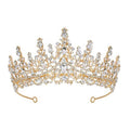 Schmoopy Tiara Crown for Women, Hair Accessories for Party Wedding (B-Gold)