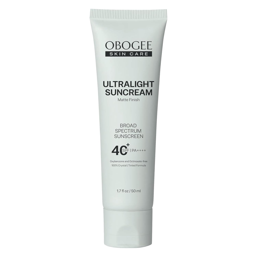 Ultralight SunCream SPF 40 - 50 mL Mineral Oil-Free Sunscreen | Smooths Skin, Minimizes Pores, Water & Sweat Resistant