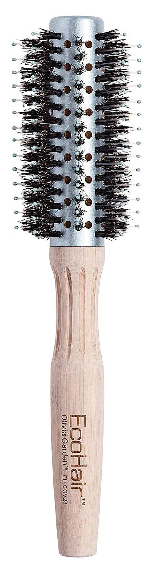 Olivia Garden EcoHair Bamboo Brush - Eco-Friendly Boar Bristles for Shine & Frizz Control