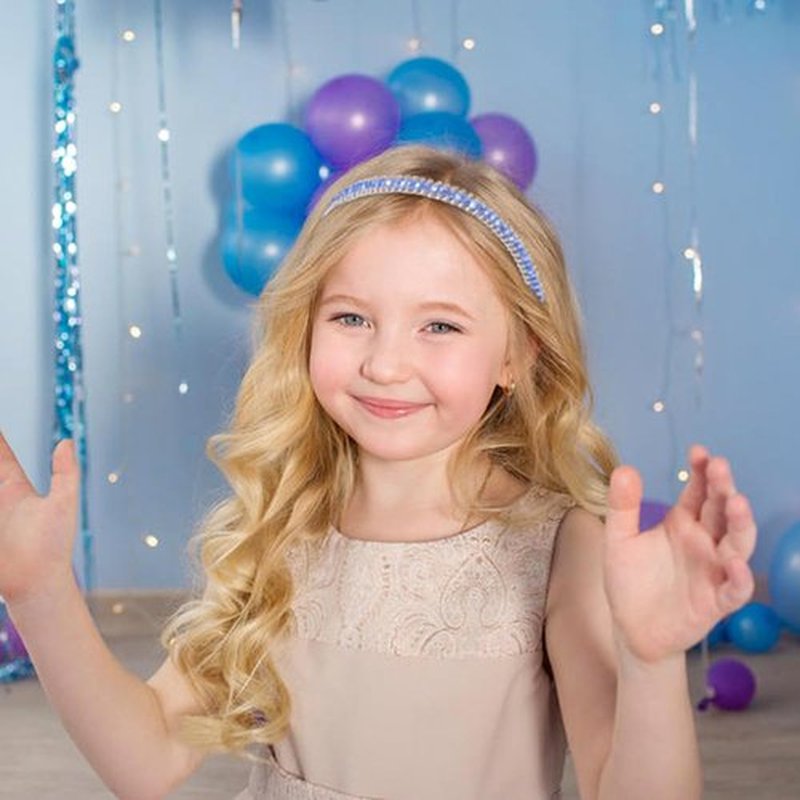 Lawie 10 Pack Crystal Rhinestone Headband, Glitter Sparkly Fancy Jeweled Headbands for Women, Skinny Elastic Metal Hair Bands with Fabric Ends, Fashion Headbands for Girls, Daily Work