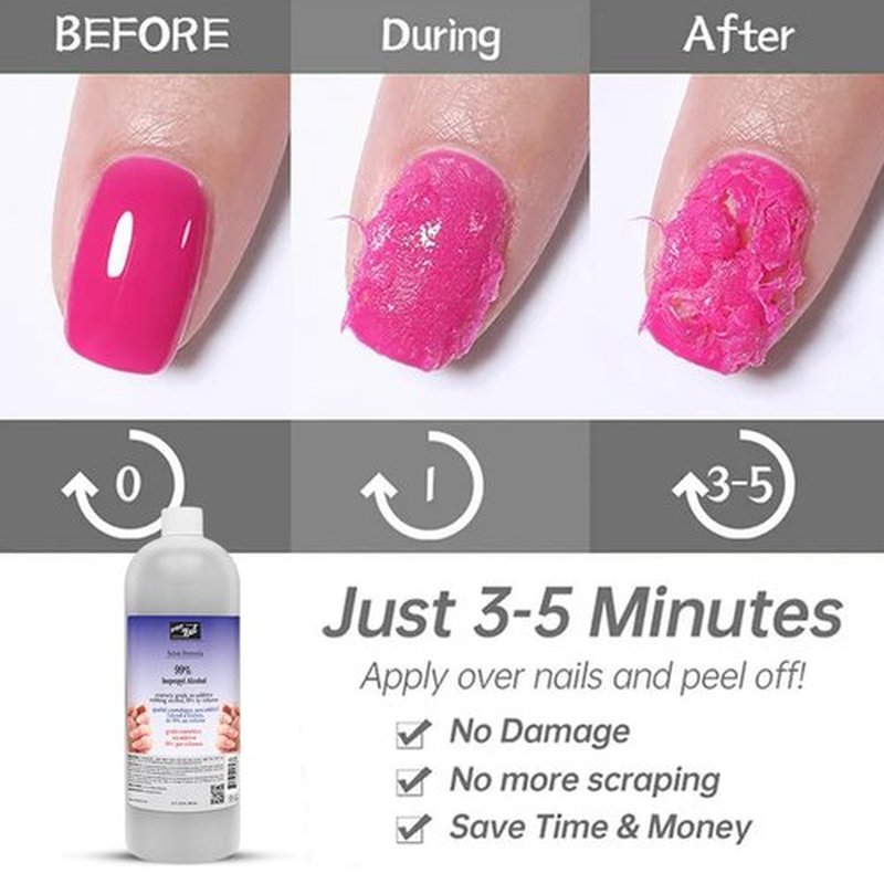 PRONAIL - Isopropyl Alcohol 99% for Nail Care - 32 OZ - Nail Prep and Cleanser