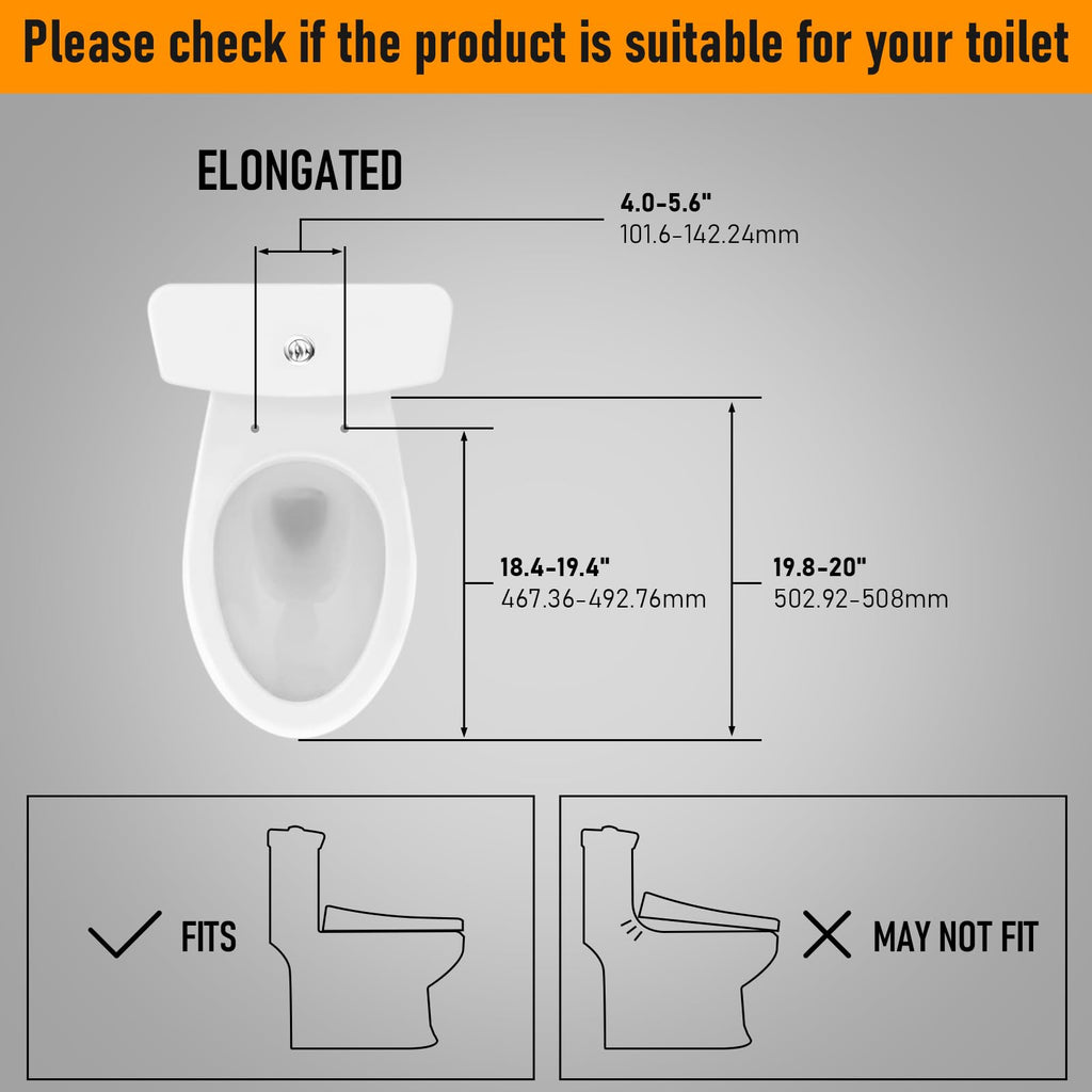 iliD Heated Toilet Seat With Night Light, Electric, 3-Level Temp, Elongated