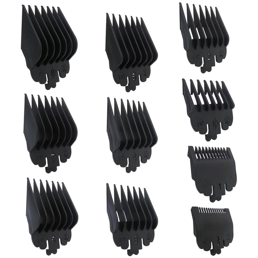 10 Pack Clipper Guards Set Replacement Fits for Conair HC224W/HC244NGBV/HCT242WR - 1/16" to 1", Updated by Loner