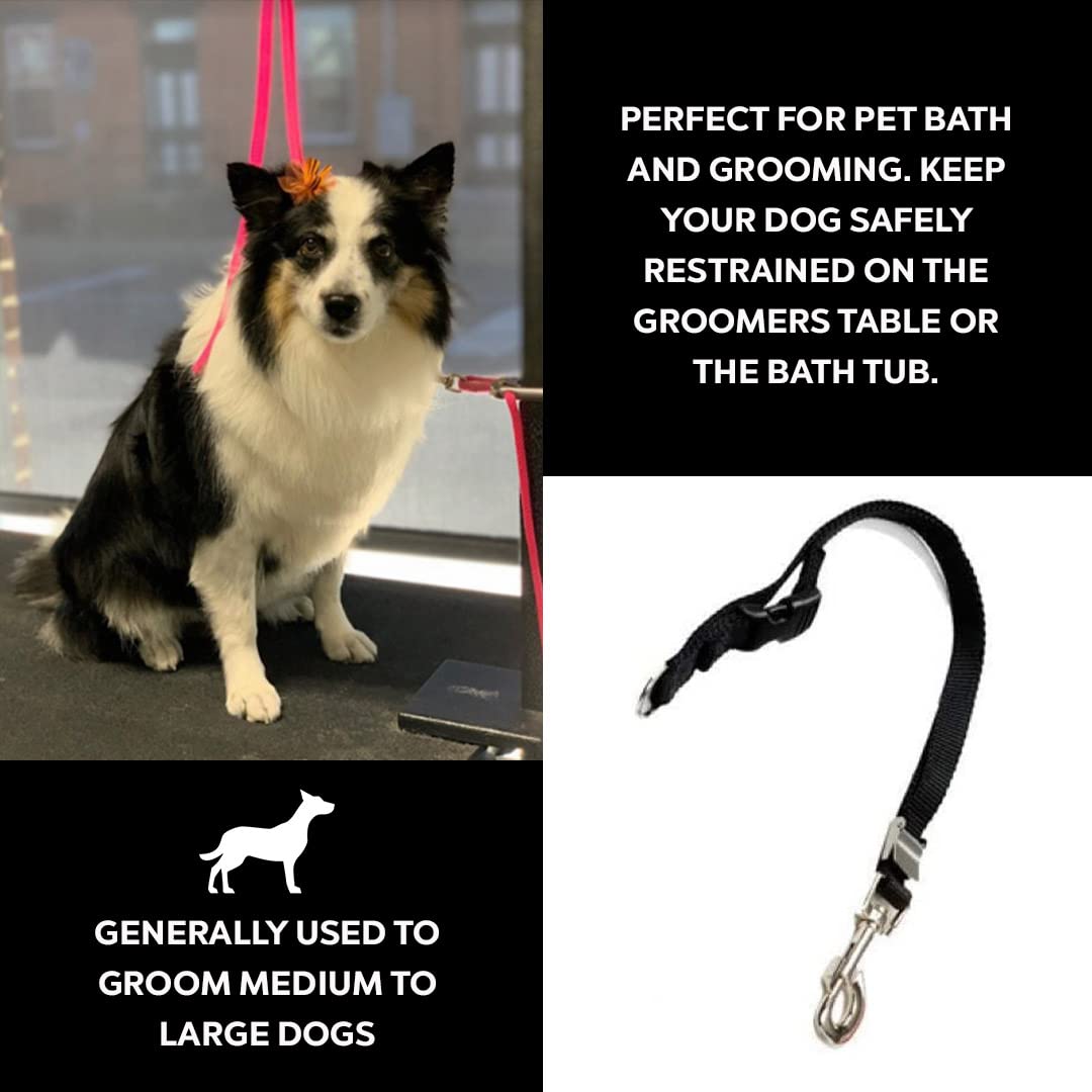 Groomers Helper® Patented 5/8" Loop - Pet Grooming Safety Loop for Dog Bathing, Dog Grooming & Trimming (Pink)