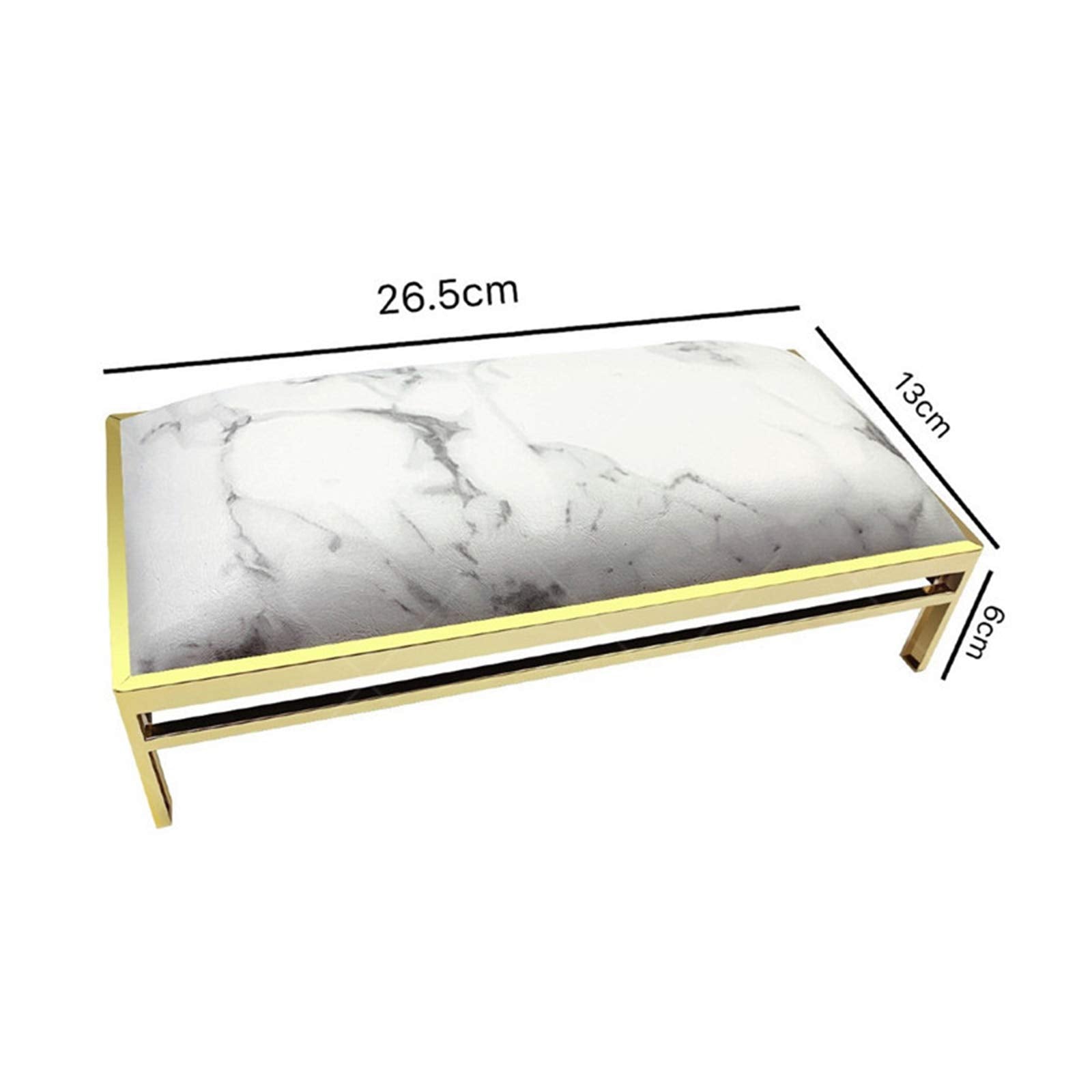 Wallfire Nail Art Hand Pillow, Stylish and Elegant PU Leather Manicure Arm Rest Cushion, Anti-Slip and Soft Hand Cushion for Nail Art Salon Home, Nail Art Equipment Tools(Marble)