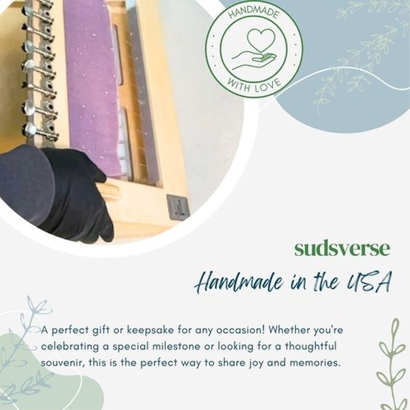 sudsverse Lavender Oatmeal Essential Oil Artisan Soap | Handcrafted Cold Process Plant Based Natural Bar for Sensitive Skin, Aromatherapy | Handcrafted in USA