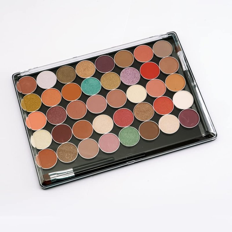 UDTIP XL Large Empty Magnetic Makeup Eyeshadow Palette with Clear Cover and 20pcs Adhesive Stickers for DIY Your Own Eyeshadow, Blush Palette 9.25'' x6.57''