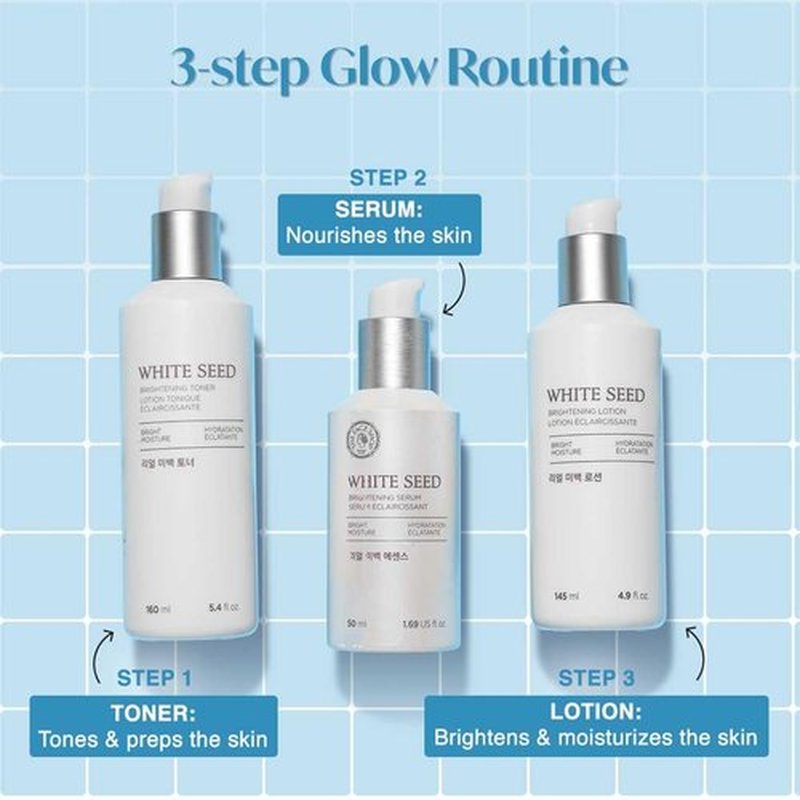The Face Shop White Seed Brightening Toner with Lupin Seed, Daisy, Niacinamide, Moisturizing & Brightening