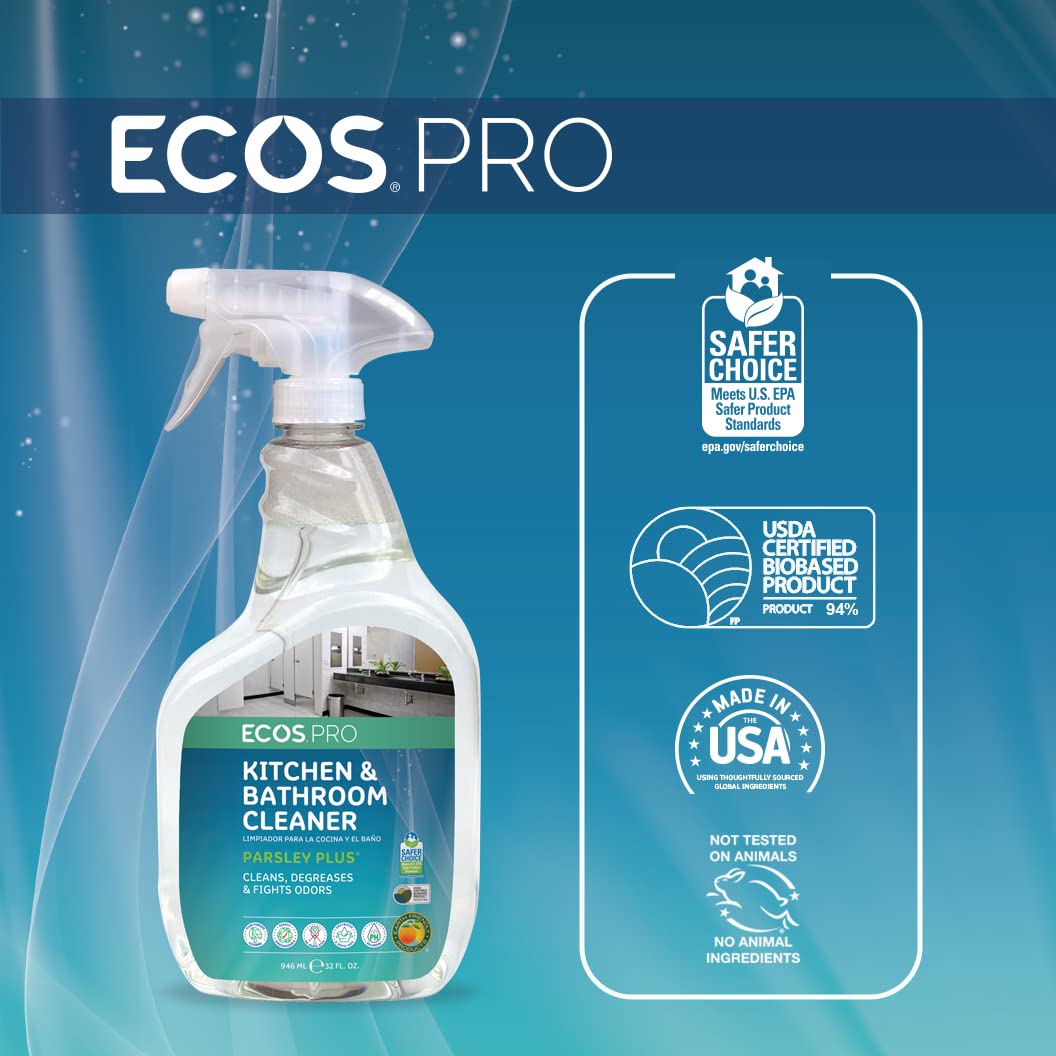 ECOS PRO PL9746/6 All-Purpose Kitchen-Bathroom Cleaner, Parsley Plus (Pack of 6)