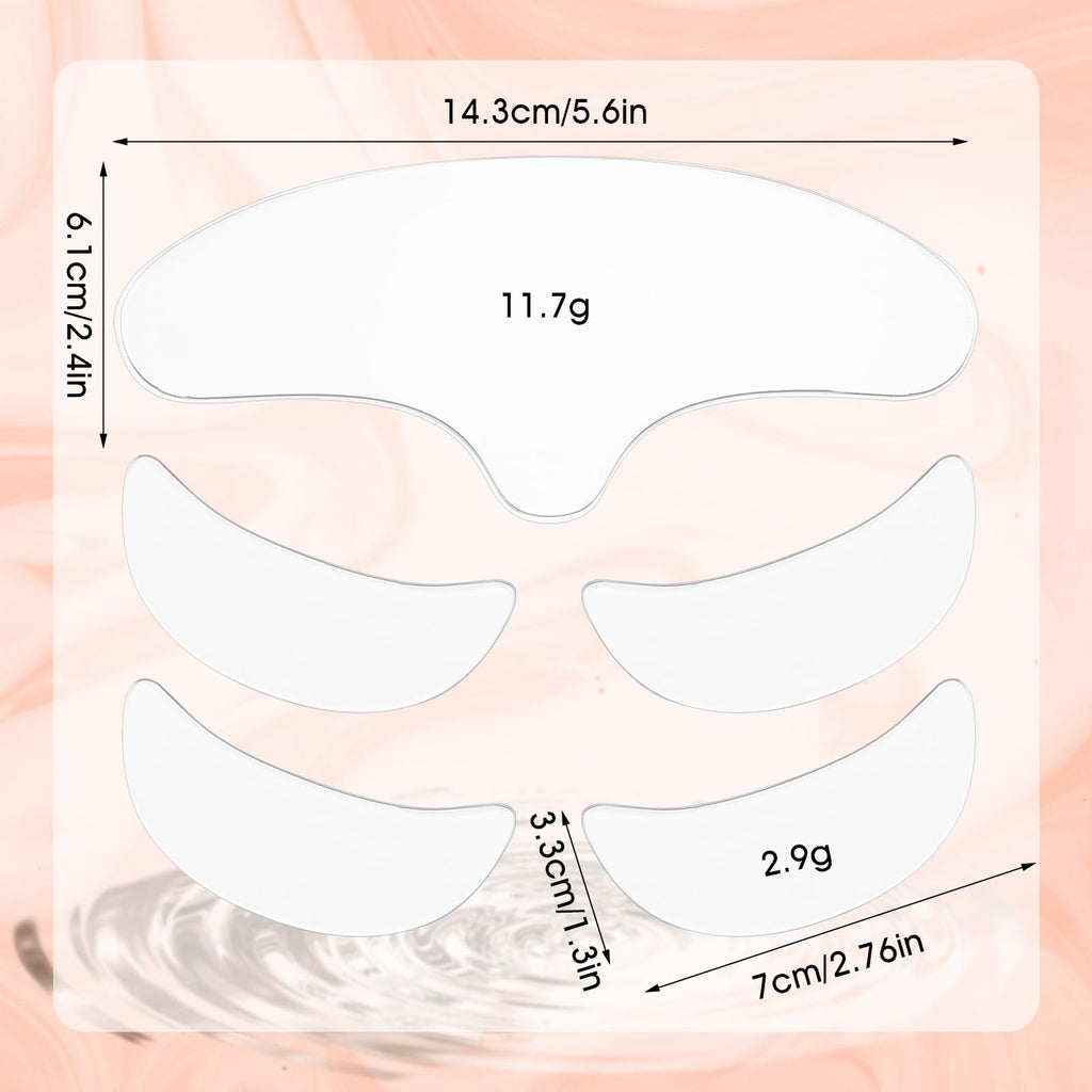 WY LIGHTING LEVEL 10 Pcs Forehead Wrinkles Patches Reusable Wrinkle Patches Wrinkle Remover Mask Silicone Face Tape Smooth Fine Lines Wrinkles for Women Facial Beauty Skincare