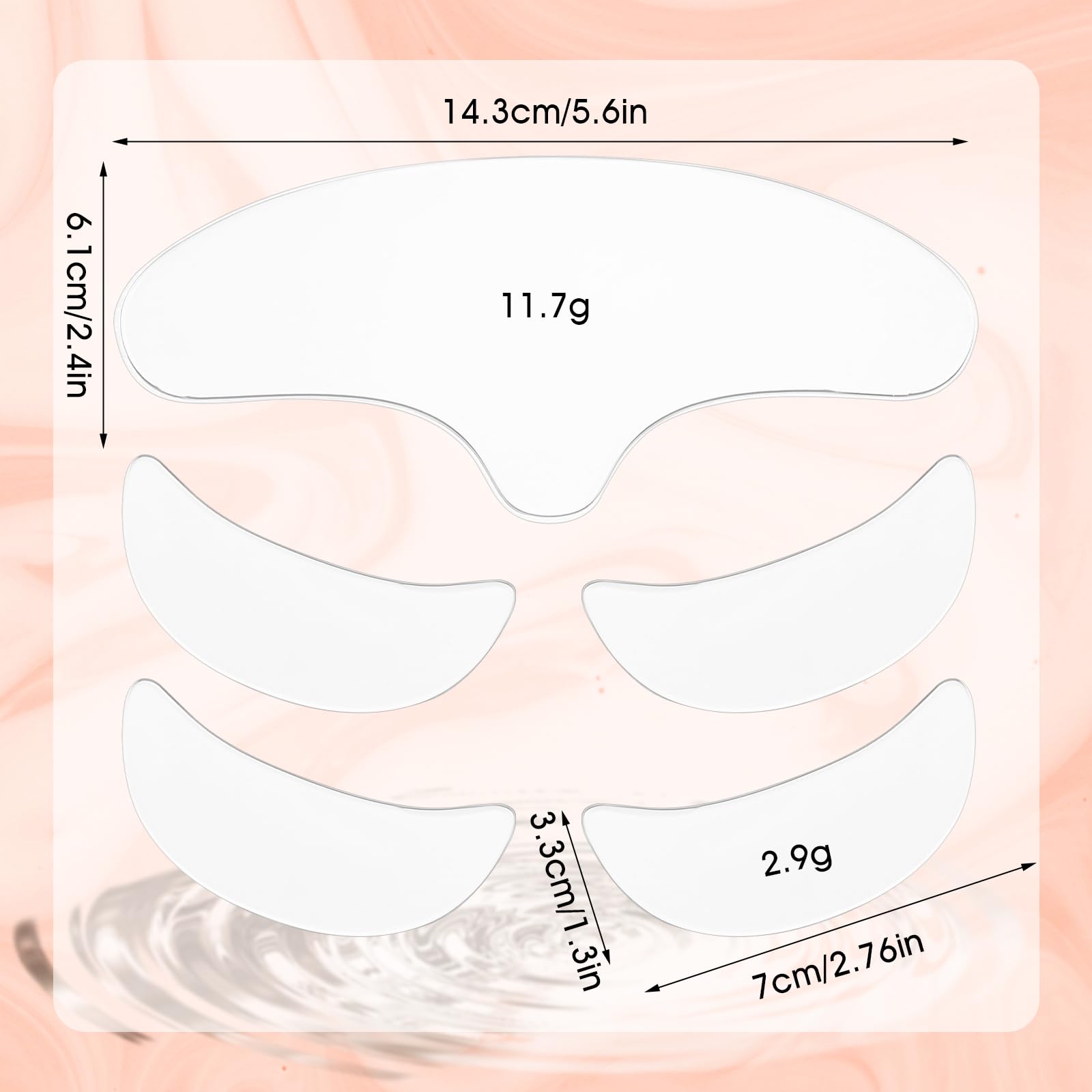 WY LIGHTING LEVEL 10 Pcs Forehead Wrinkles Patches Reusable Wrinkle Patches Wrinkle Remover Mask Silicone Face Tape Smooth Fine Lines Wrinkles for Women Facial Beauty Skincare