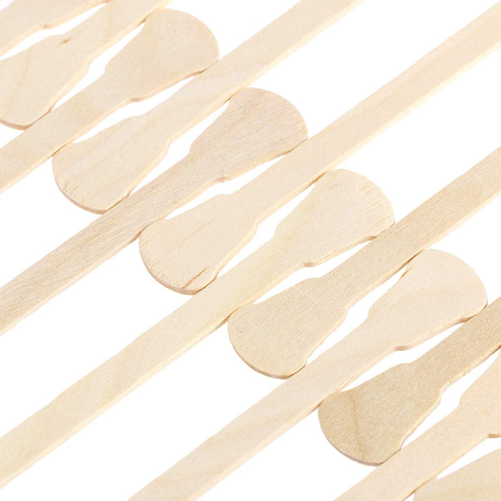 Uonlytech 500 Pcs Disposable Wooden Waxing Spatulas Hair Removal Wax Applicator Sticks for Facial and Body Waxing Salon Home Use