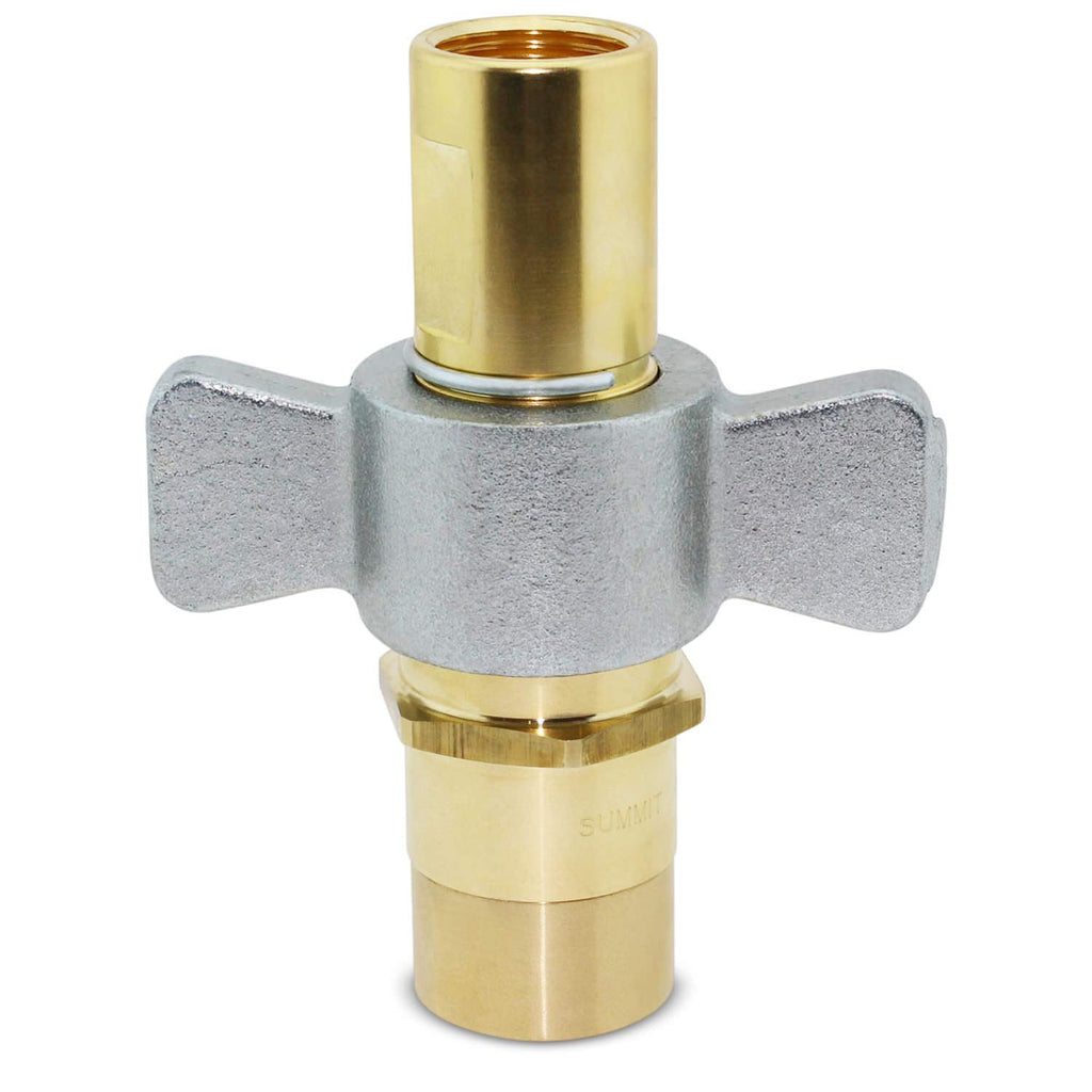 3/4" NPT Wet-Line Wing Nut Hydraulic Quick Disconnect Coupler/Coupling Set