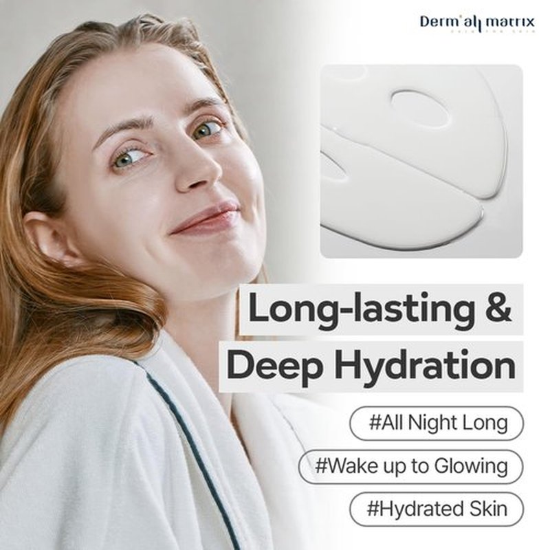 DERM·ALL MATRIX] Daily Facial Dermal-care (35g/sheet) Overnight mask pack,Lifting and Hydrating,Soothing, Exfoliating,Skin Nourishing,Collagen sheet mask for wrinkles and dry skin. 10sheets