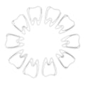 Tooth Shaped Paper Clips,100Pcs Mini Cute Hollow Paperclips Electroplated Metal Office Clips for Document Sorting Organizing