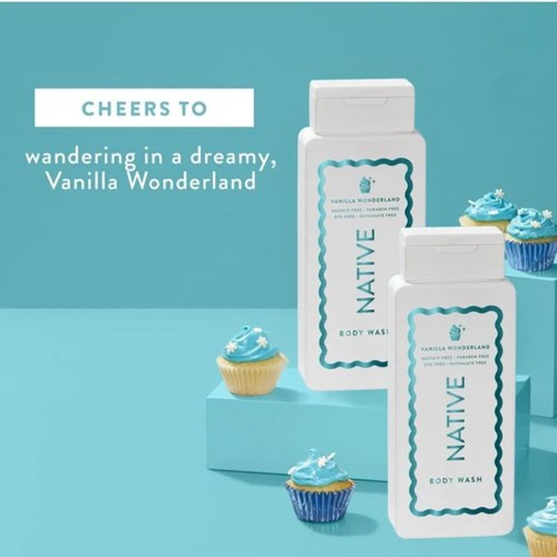 Native | Vanilla Wonderland Body Wash - Holiday Limited Edition, Sulfate & Paraben Free, 18 Fl Oz (Set of 2)
