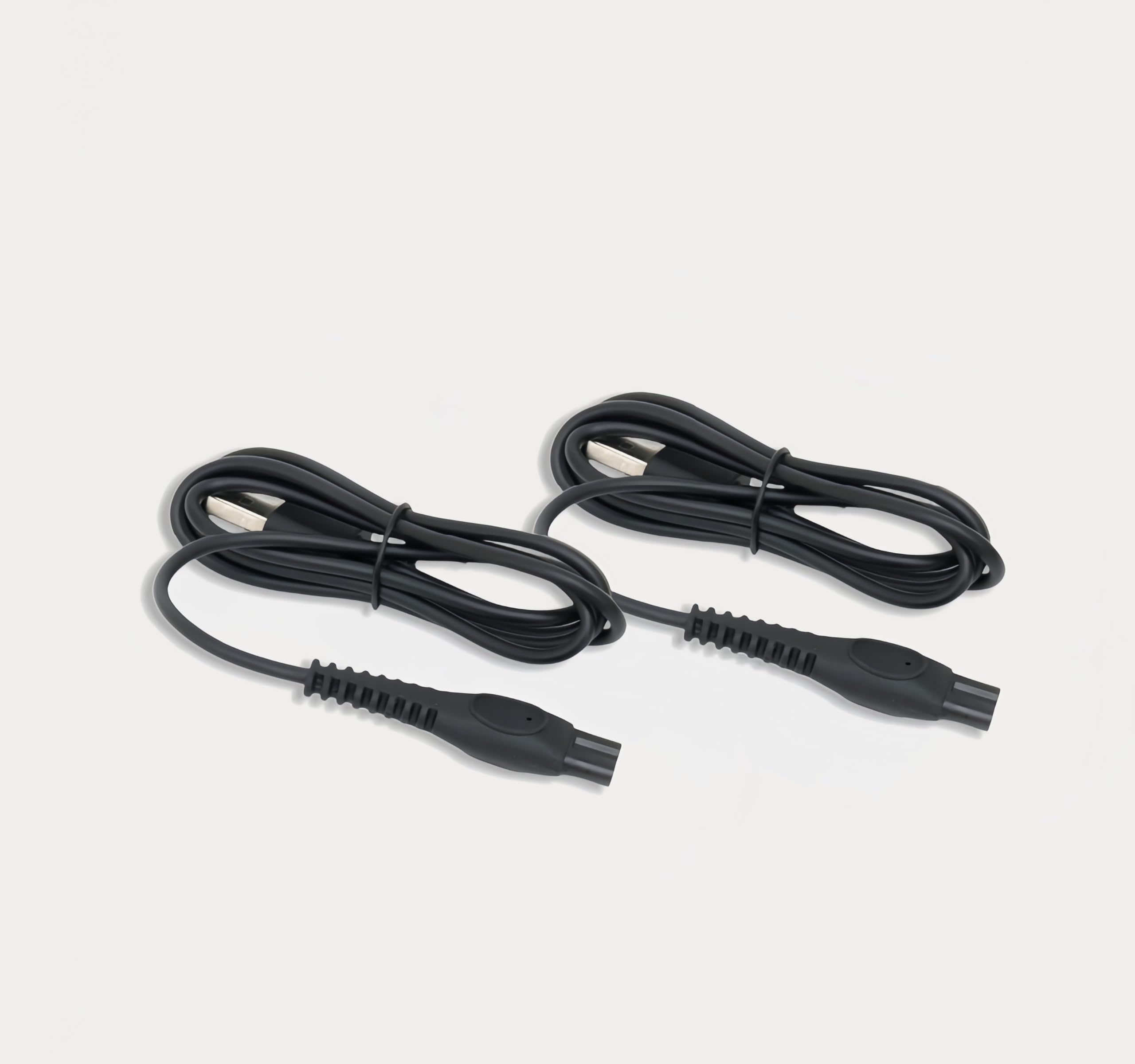 Qjin 5V Charger Cable for Philips Norelco Shaver i9000 Prestige Ultra 2400 3600 3900, USB Charging Cord for OneBlade QP1324 QP2834 QP2724 QP4530 & Body Groomer BG5490 BG7490, 2 Pack