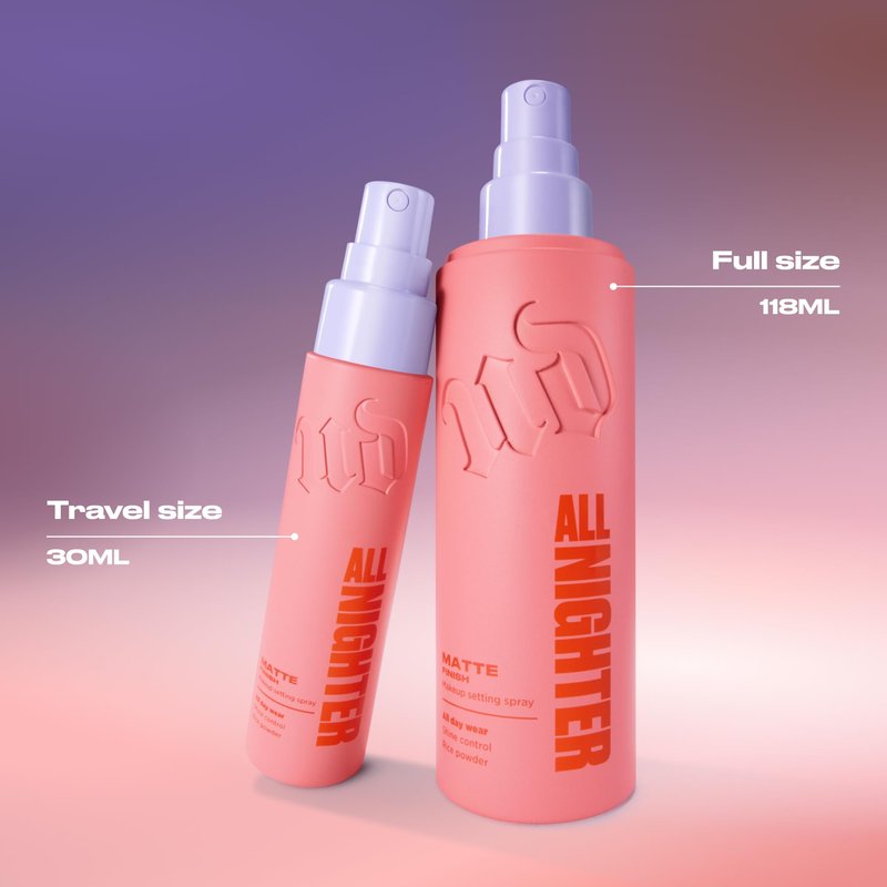 Urban Decay All Nighter Waterproof Makeup Setting Spray - Blurring Matte Finish, Up to 24HR Wear, Ultra-Fine Facial Mist, Mattifying Oil Control Face Primer, Smudge-Proof, Transfer-Resistant - 4 fl oz