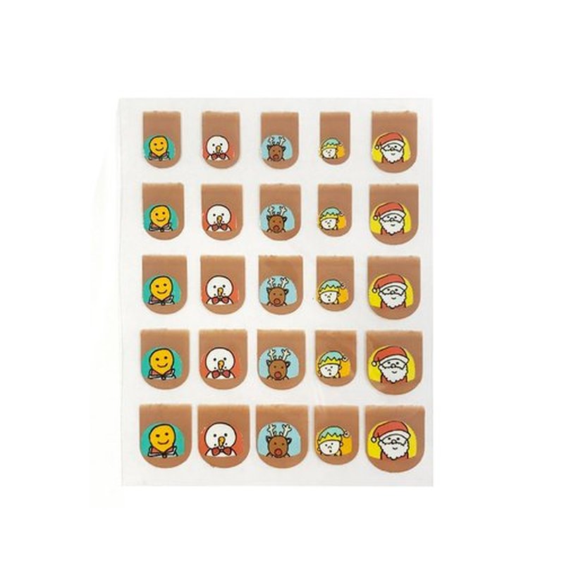 allydrew Fingernail Friends Nail Stickers Nail Art for Children, Festive Holiday (50 Stickers)