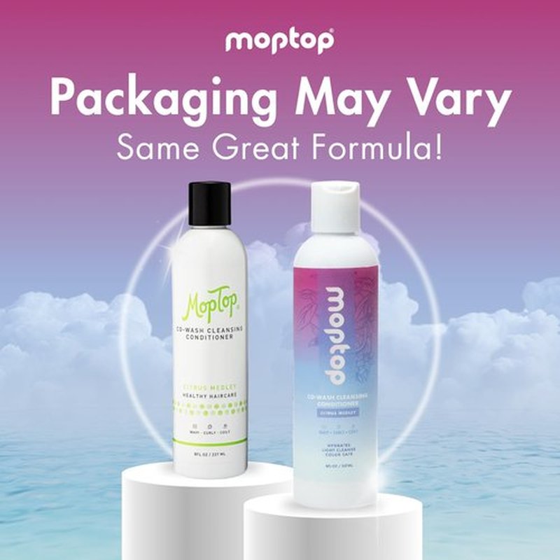 MopTop Cowash Cleansing Conditioner - Moisturizing Curly Hair Care for Frizz Control | Citrus Medley, 8oz